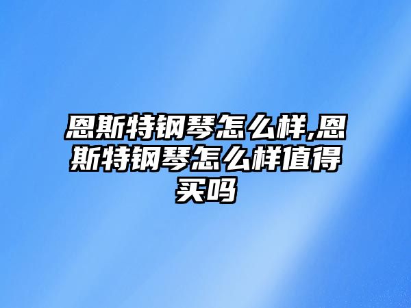 恩斯特鋼琴怎么樣,恩斯特鋼琴怎么樣值得買嗎