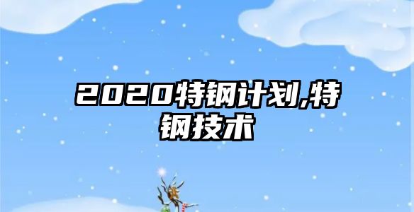 2020特鋼計(jì)劃,特鋼技術(shù)