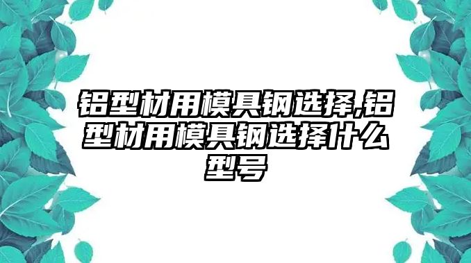 鋁型材用模具鋼選擇,鋁型材用模具鋼選擇什么型號